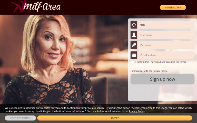 milf-area.com Reviews & Reviews Website Screenshot