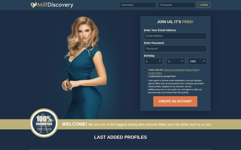 milfdiscovery.com Reviews & Reviews Website Screenshot