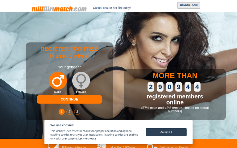 milfflirtmatch.com Reviews & Reviews Website Screenshot