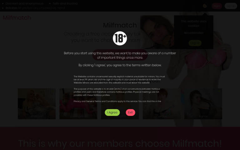 milfmatch.uk Reviews & Reviews Website Screenshot