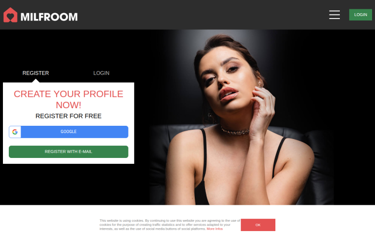 milfroom.com Reviews & Reviews Website Screenshot
