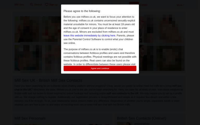 milfsex.co.uk Reviews & Reviews Website Screenshot