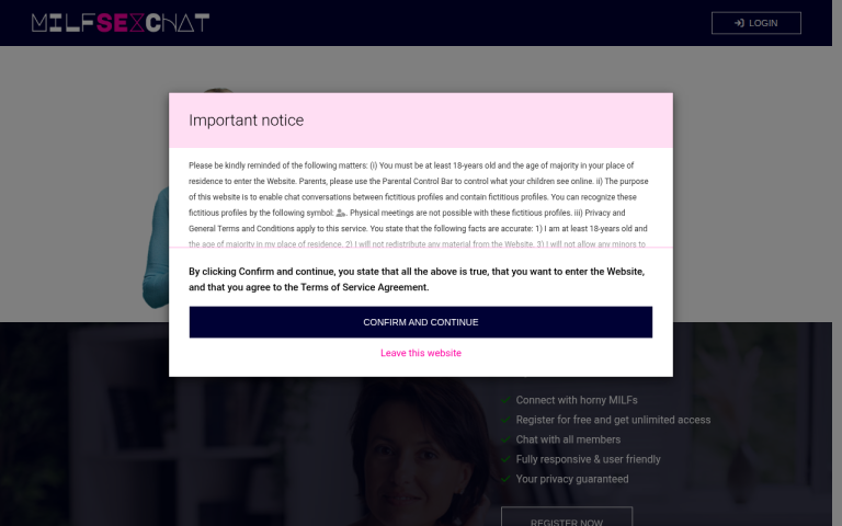 milfsexchat.co.uk Reviews & Reviews Website Screenshot
