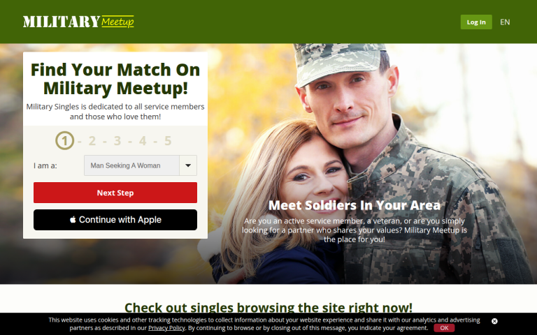 militarymeetup.com Reviews & Reviews Website Screenshot