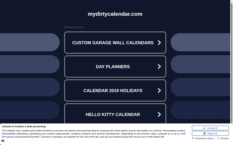 mydirtycalendar.com Reviews & Reviews Website Screenshot