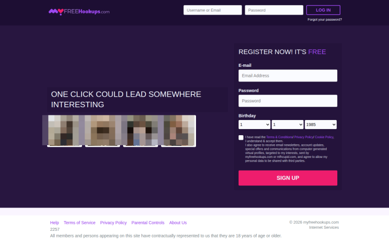 myfreehookups.com Reviews & Reviews Website Screenshot