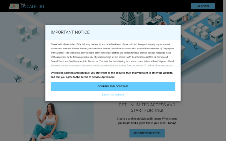 mylocalflirt.com Reviews & Reviews Website Screenshot