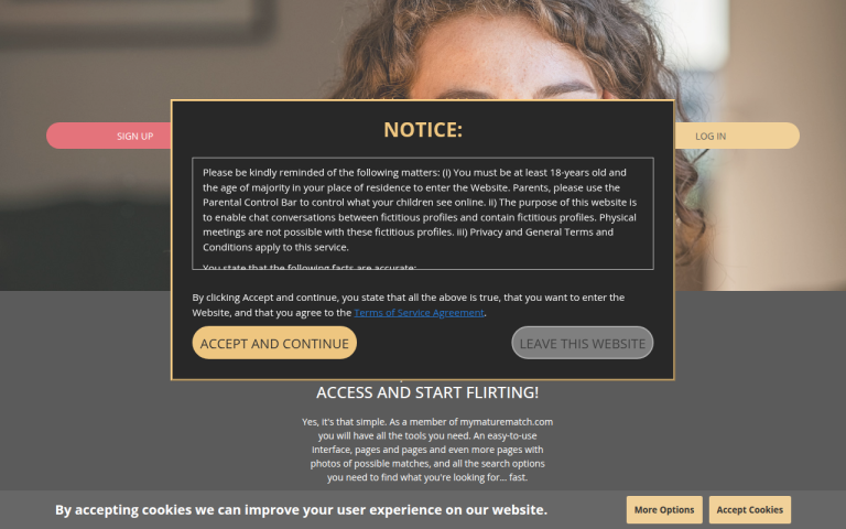 mymaturematch.com Reviews & Reviews Website Screenshot