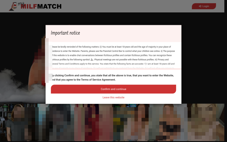 mymilfmatch.com Reviews & Reviews Website Screenshot