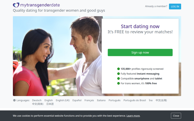 mytransgenderdate.com Reviews & Reviews Website Screenshot