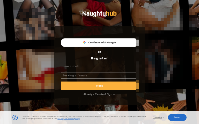 naughty-hub.com Reviews & Reviews Website Screenshot