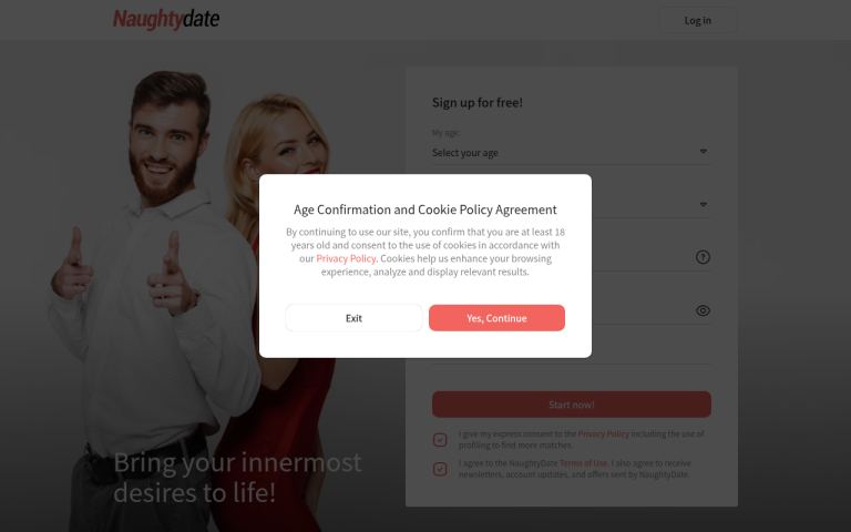 naughtydate.com Reviews & Reviews Website Screenshot
