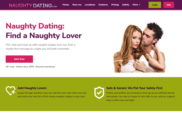 naughtydating.com Reviews & Reviews Website Screenshot