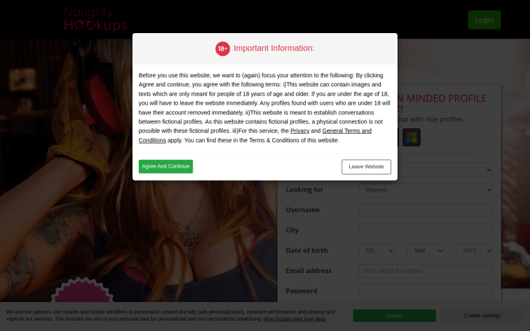 naughtyhookups.co.uk Reviews & Reviews Website Screenshot