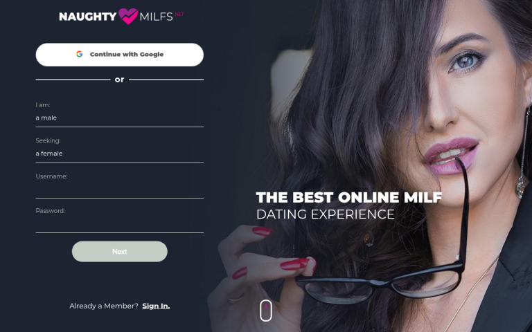 naughtymilfs.net Reviews & Reviews Website Screenshot