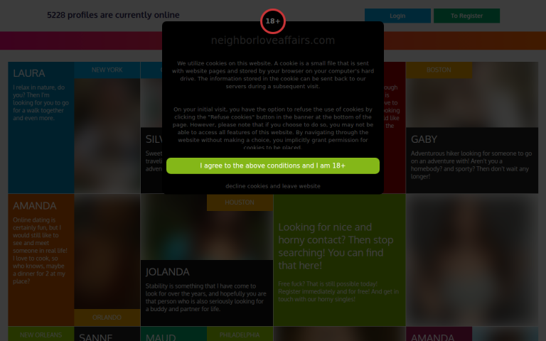 neighborloveaffairs.com Reviews & Reviews Website Screenshot