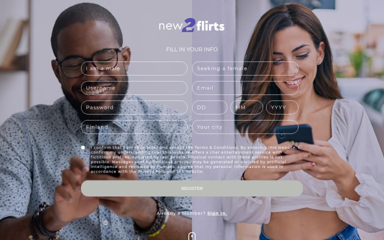 new2flirts.com Reviews & Reviews Website Screenshot