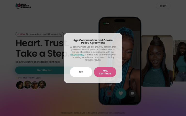 newebonyfriends.com Reviews & Reviews Website Screenshot