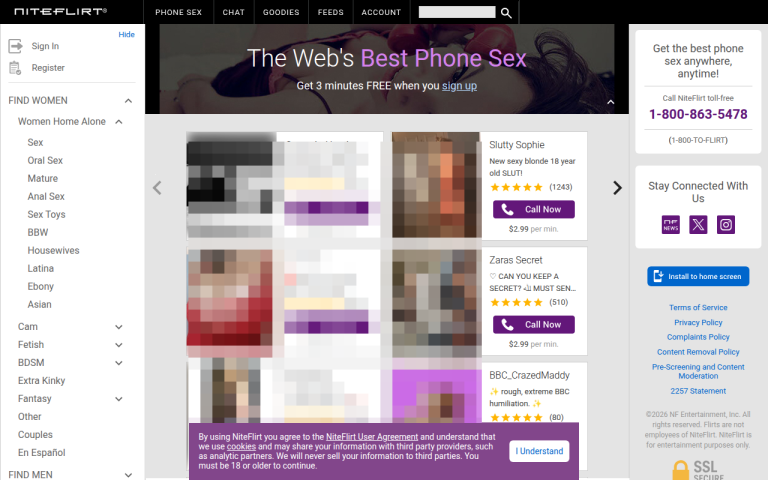 niteflirt.com Reviews & Reviews Website Screenshot