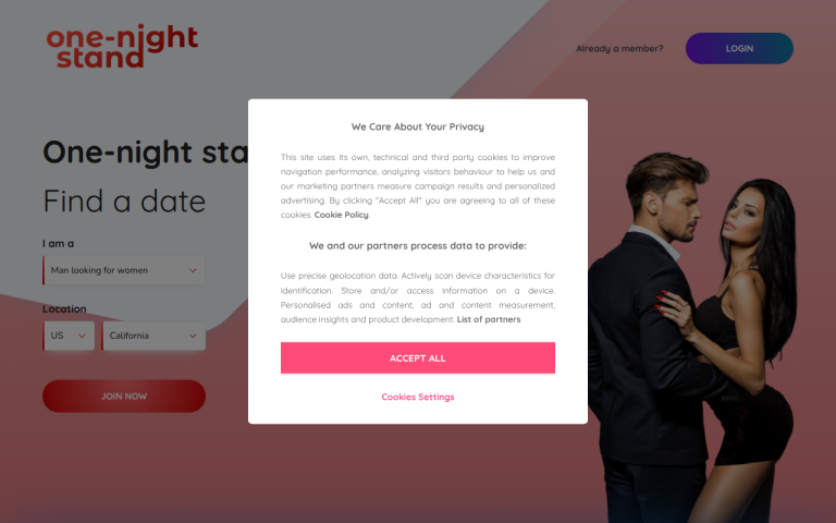 one-nightstand.com Reviews & Reviews Website Screenshot