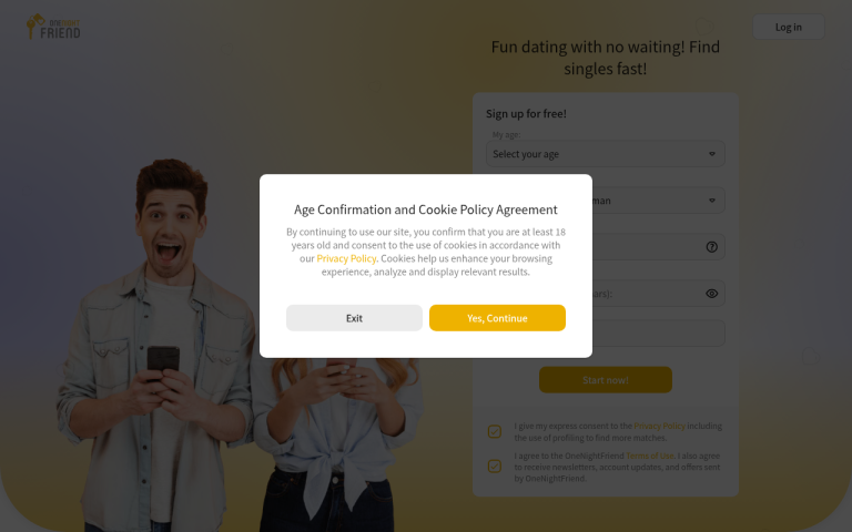 onenightfriend.com Reviews & Reviews Website Screenshot