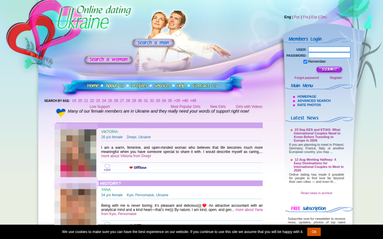 online-dating-ukraine.com Reviews & Reviews Website Screenshot