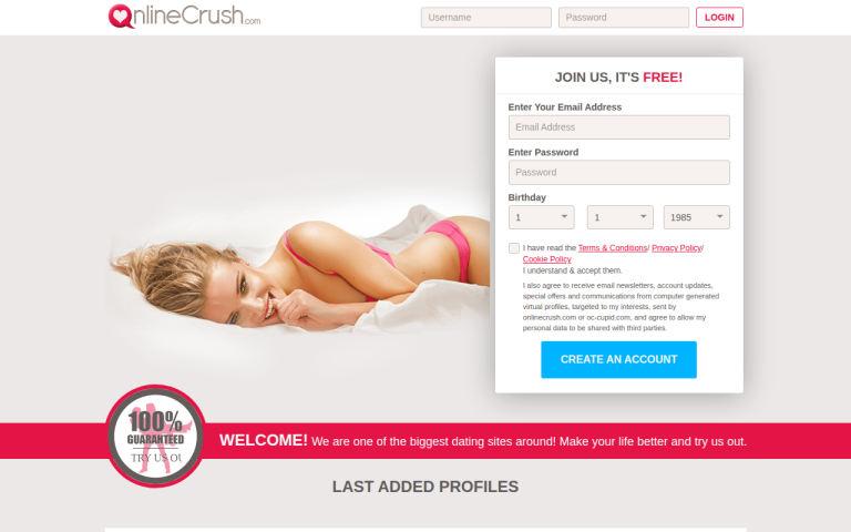 onlinecrush.com Reviews & Reviews Website Screenshot