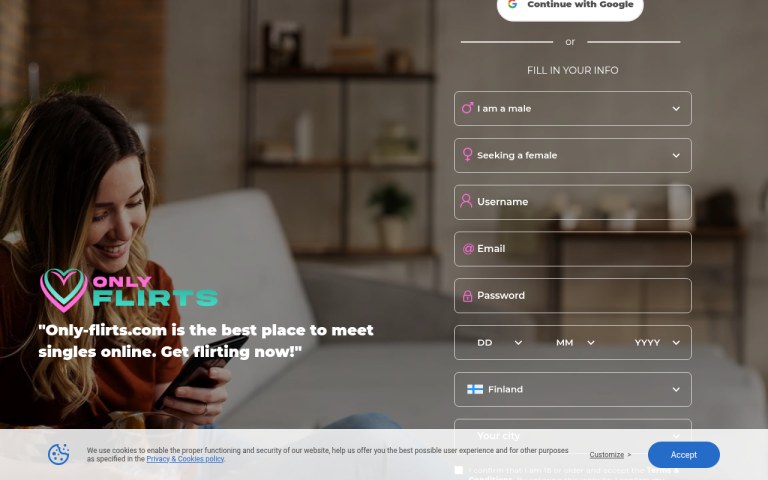 only-flirts.com Reviews & Reviews Website Screenshot