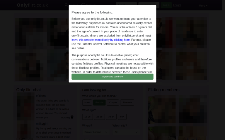 onlyflirt.co.uk Reviews & Reviews Website Screenshot
