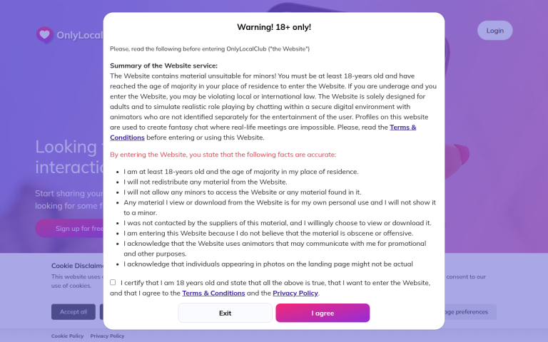 onlylocalclub.com Reviews & Reviews Website Screenshot