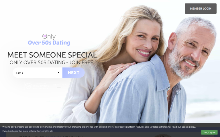 onlyover50sdating.com Reviews & Reviews Website Screenshot