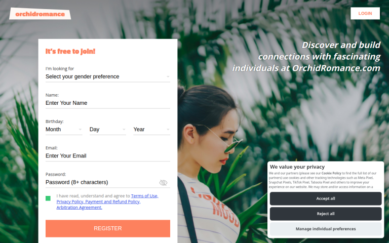 orchidromance.com Reviews & Reviews Website Screenshot