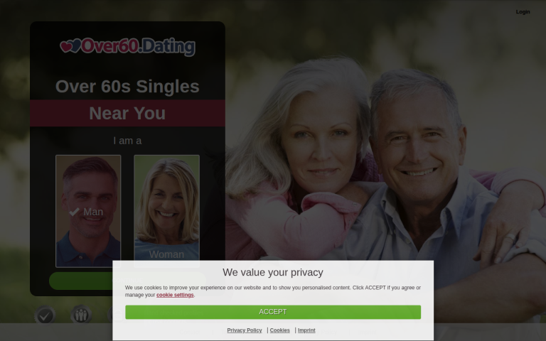 over60.dating Reviews & Reviews Website Screenshot