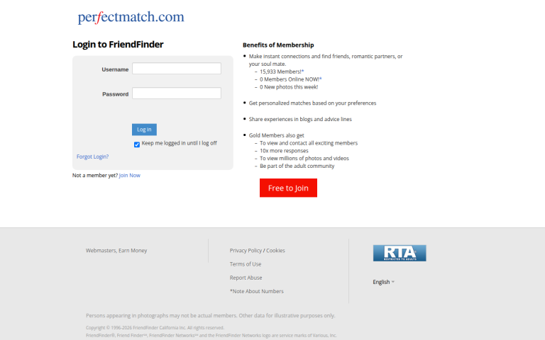 perfectmatch.com Reviews & Reviews Website Screenshot