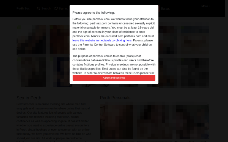 perthsex.com Reviews & Reviews Website Screenshot