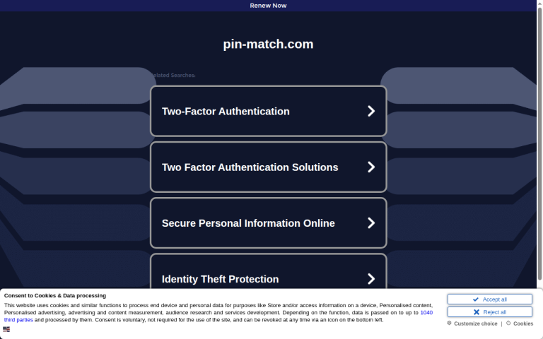 pin-match.com Reviews & Reviews Website Screenshot