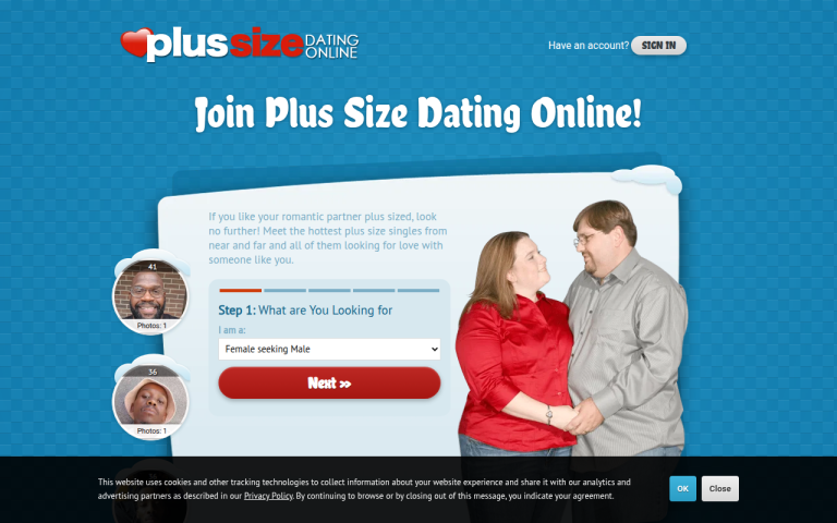 plussizedatingonline.com Reviews & Reviews Website Screenshot
