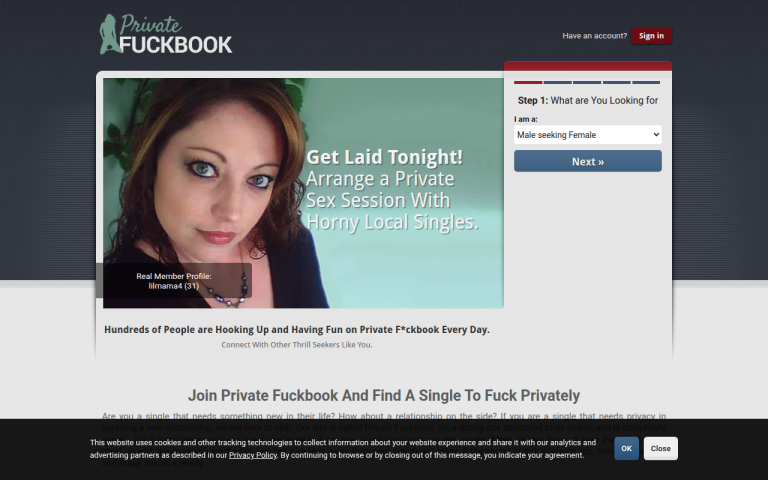 privatefuckbook.com Reviews & Reviews Website Screenshot
