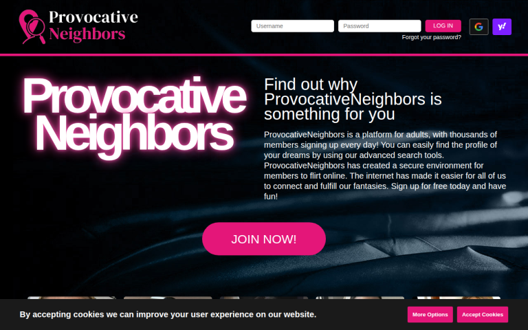 provocativeneighbors.com Reviews & Reviews Website Screenshot