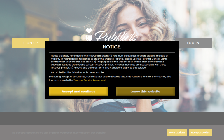pubflirts.com Reviews & Reviews Website Screenshot