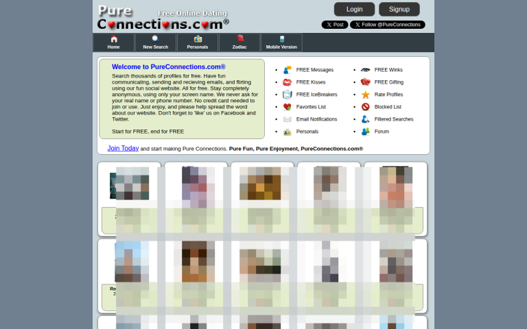 pureconnections.com Reviews & Reviews Website Screenshot