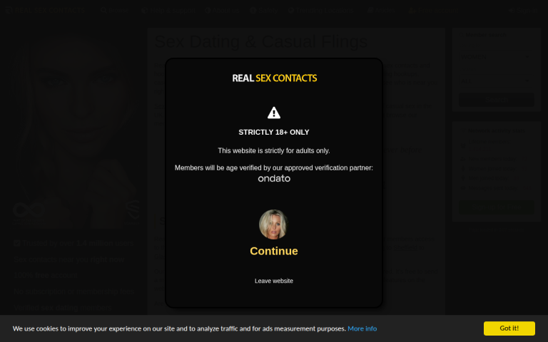 real-sexcontacts.com Reviews & Reviews Website Screenshot