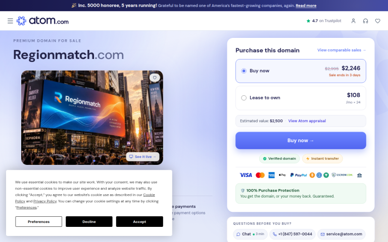 regionmatch.com Reviews & Reviews Website Screenshot
