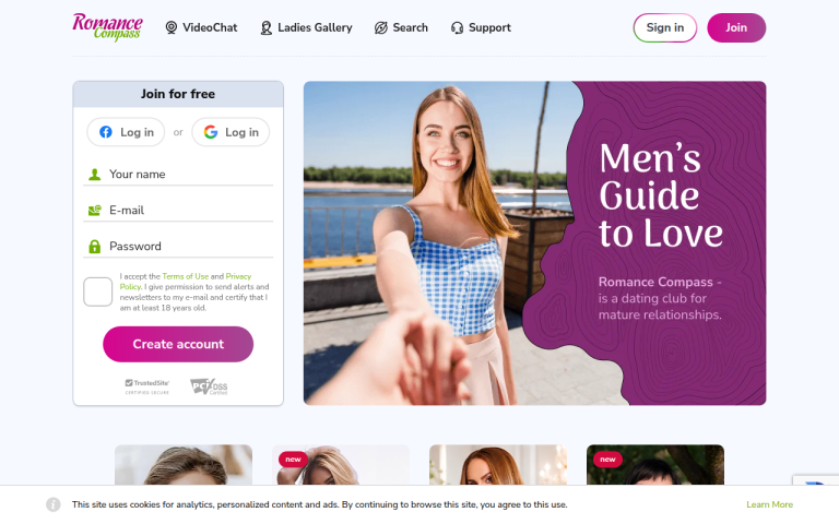 romancecompass.com Reviews & Reviews Website Screenshot