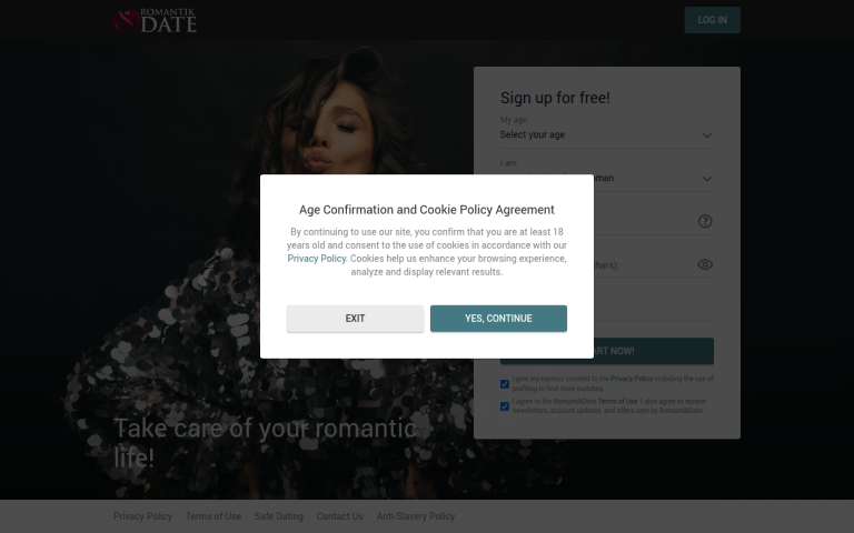 romantikdate.com Reviews & Reviews Website Screenshot