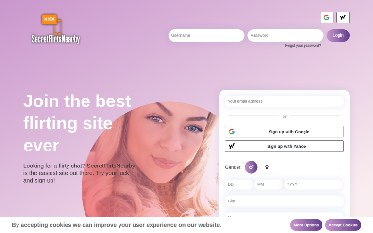 secretflirtsnearby.com Reviews & Reviews Website Screenshot