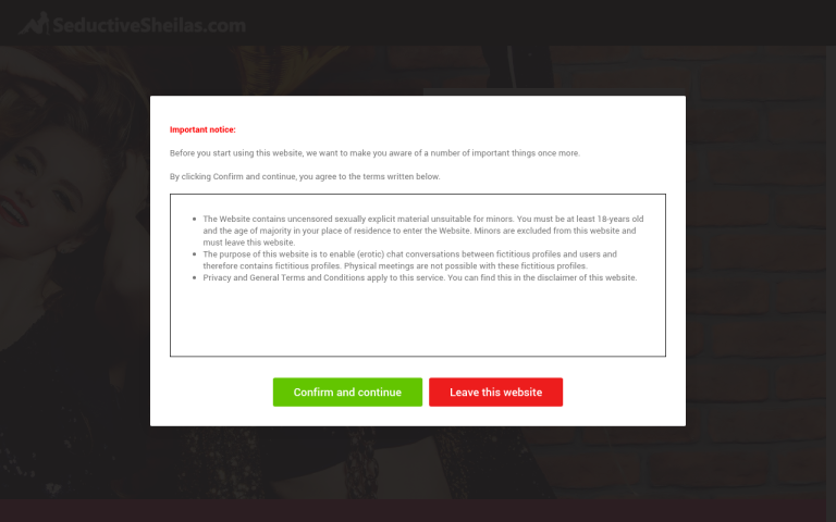 seductivesheilas.com Reviews & Reviews Website Screenshot