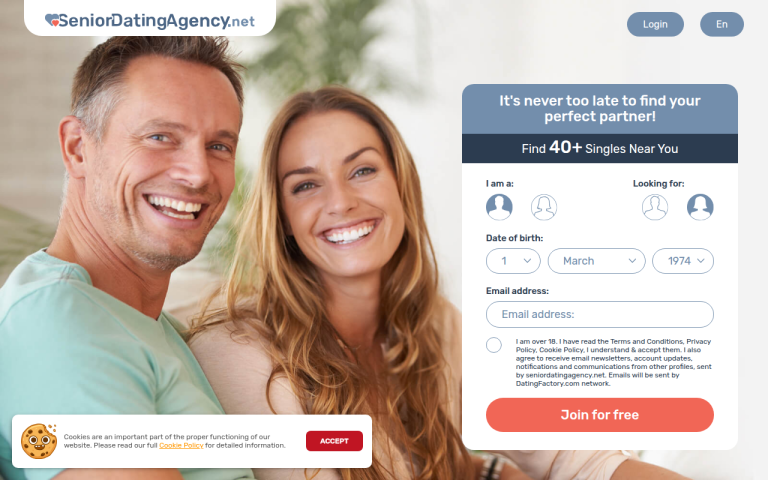 seniordatingagency.net Reviews & Reviews Website Screenshot