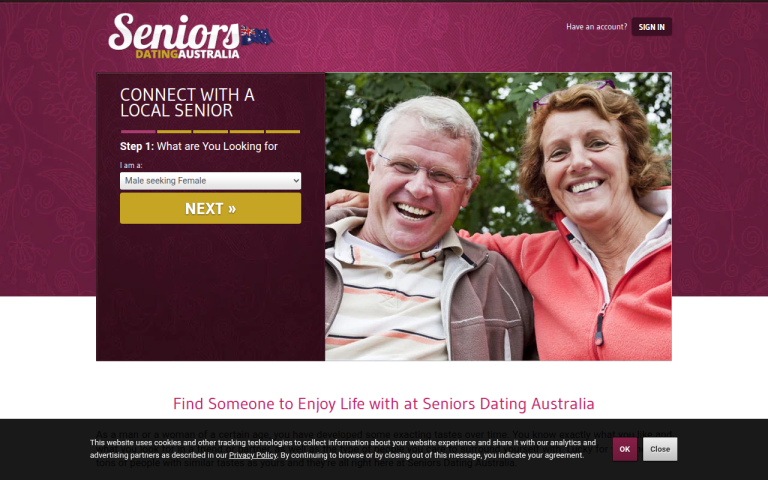 seniorsdatingaustralia.com Reviews & Reviews Website Screenshot