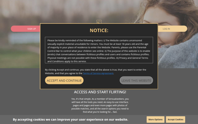 sensualseekers.com Reviews & Reviews Website Screenshot